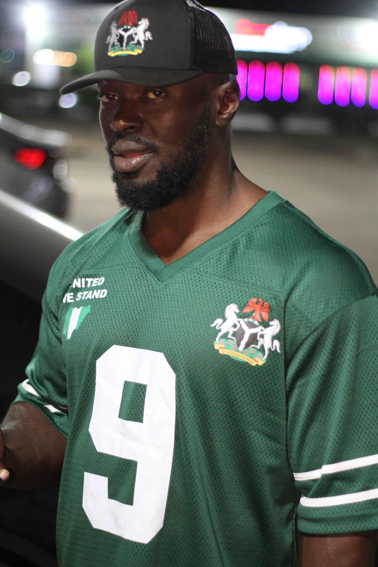 Green Unisex Nigerian Coat of Arms Football Jersey