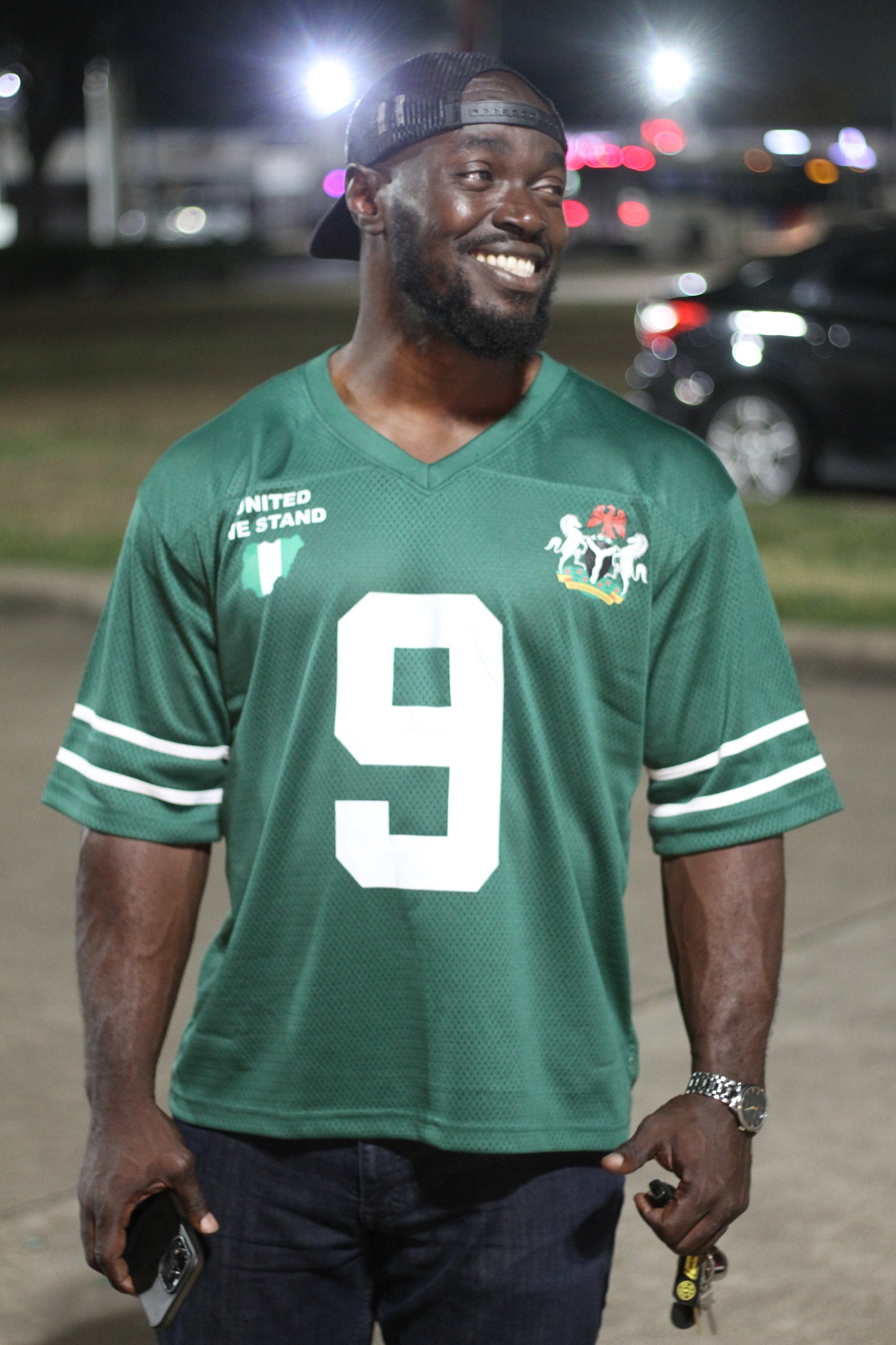 Green Unisex Nigerian Coat of Arms Football Jersey