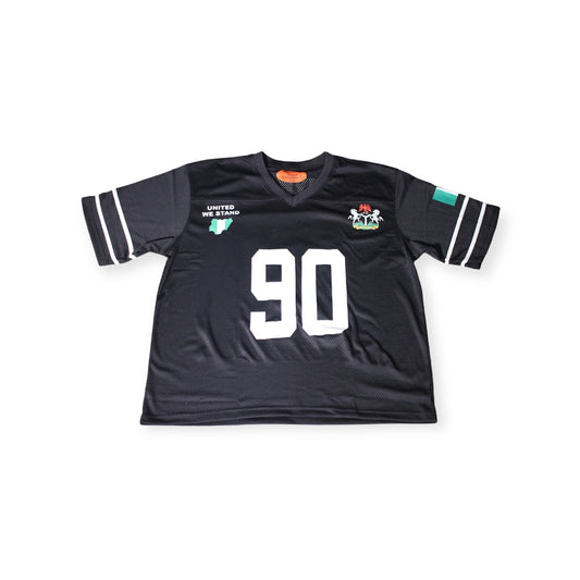 Black Unisex Nigerian Coat of Arms Football Jersey