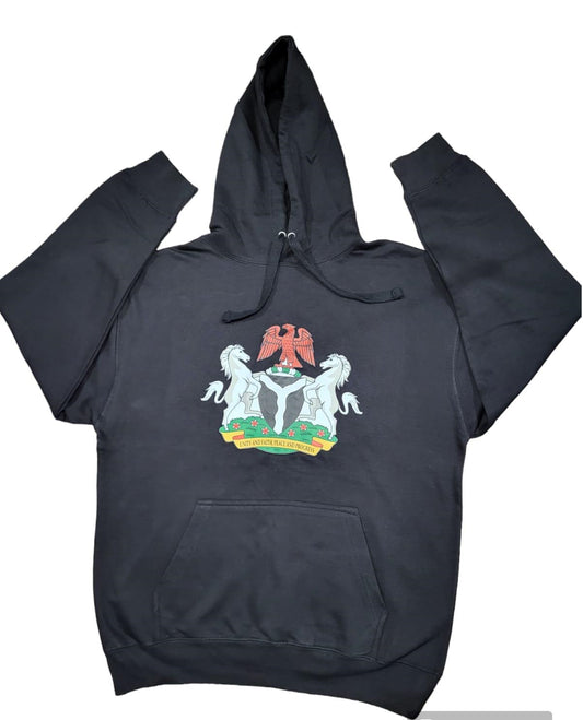 Nigerian Coat Of Arms Black Hoodie